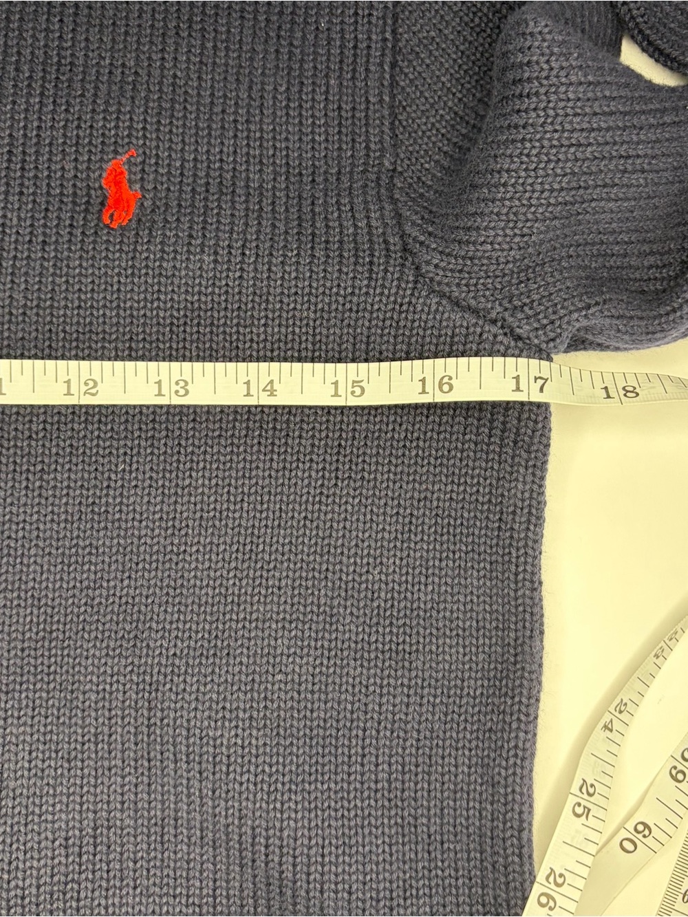 NWT Ralph Lauren Boys Navy Quarter Zip Sweater Size L 14-16 - Picture 8 of 10